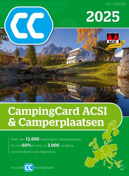 CampingCard ACSI & Camperplaatsen 2025, Acsi Boek 9789493182738